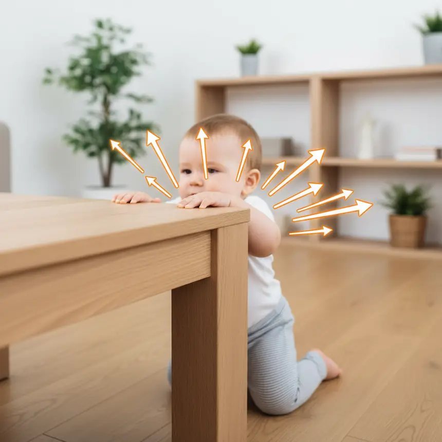 Baby attempting to pull to stand