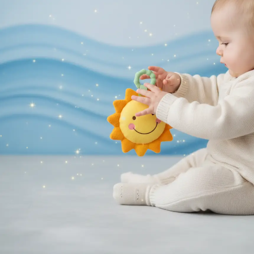 Baby exploring safely