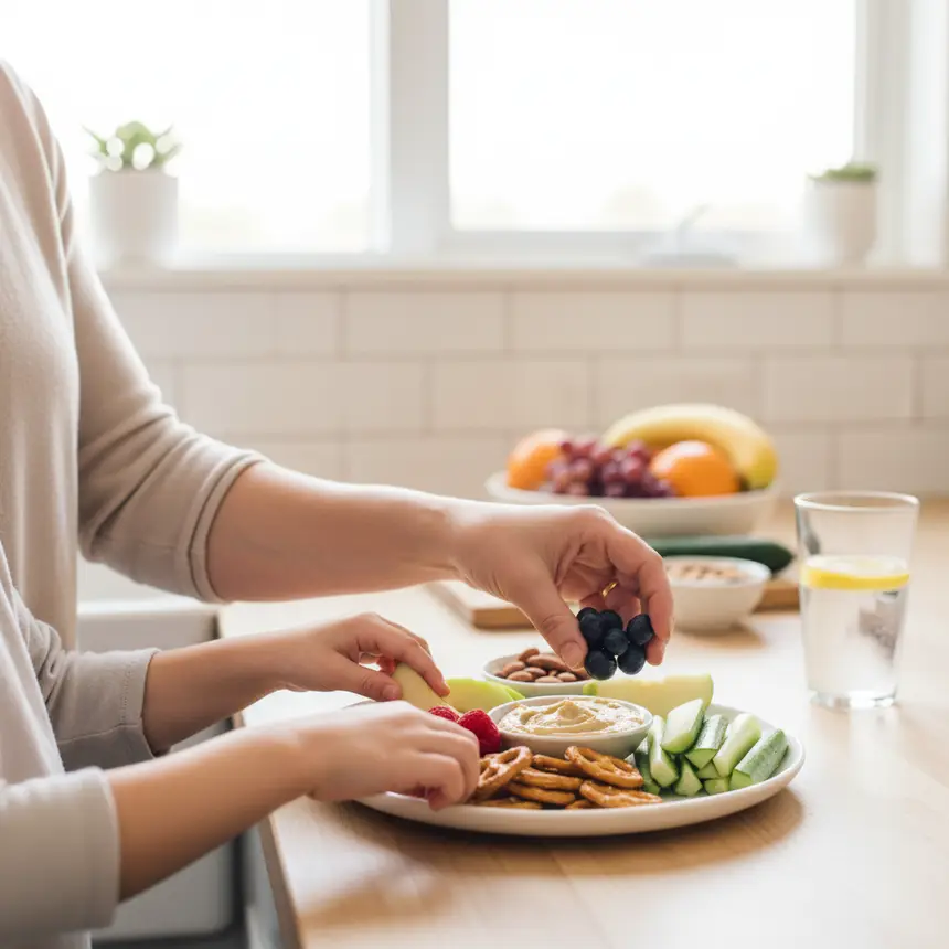 healthy snacking habits, parent and child