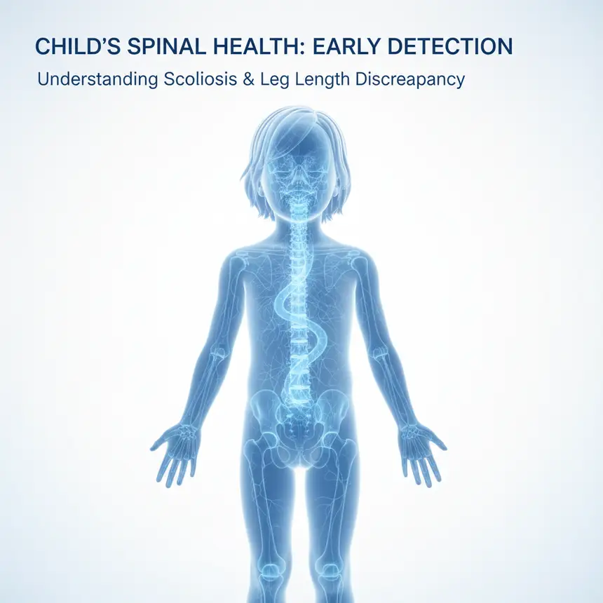 Spinal curve leg length difference