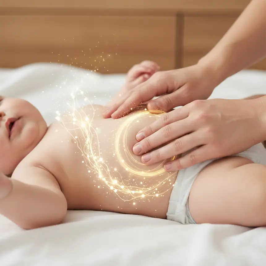 Infant colic massage