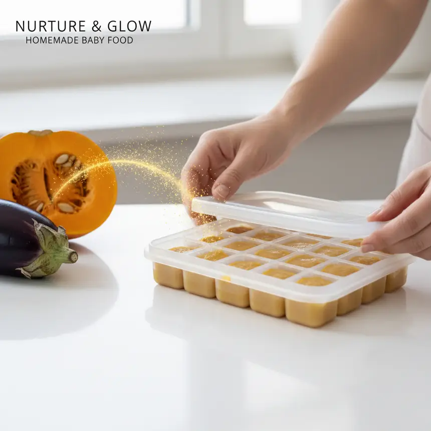 Preparing baby food ingredients