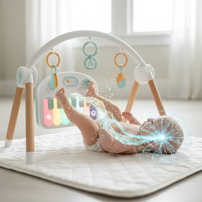 Baby activity center usage, brain development