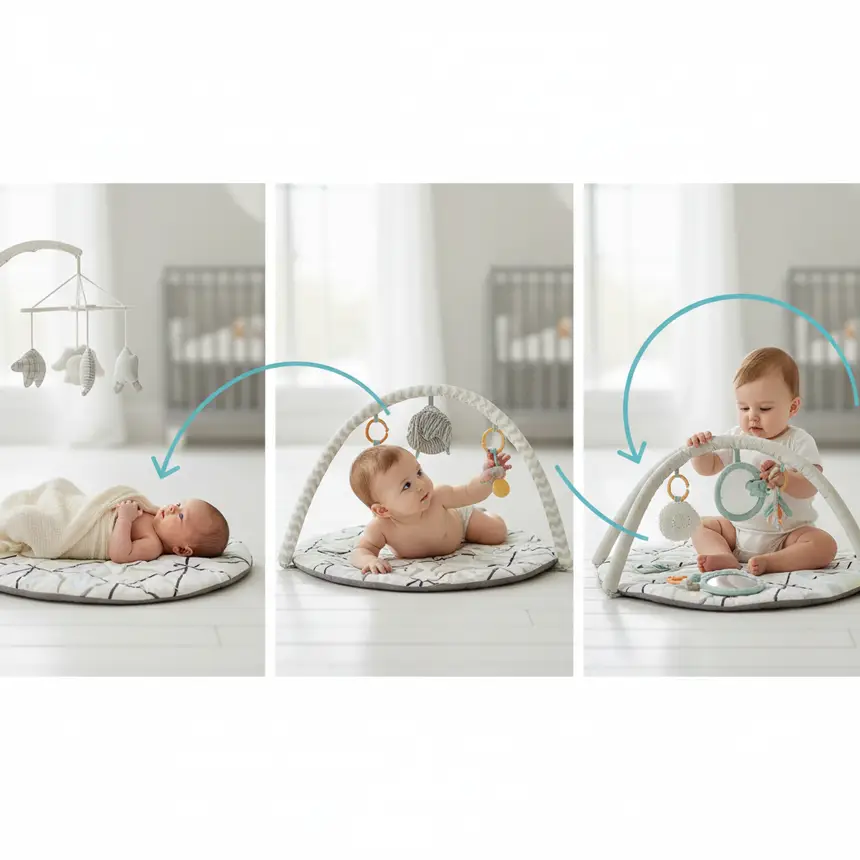 Baby growth stages, mat utilization